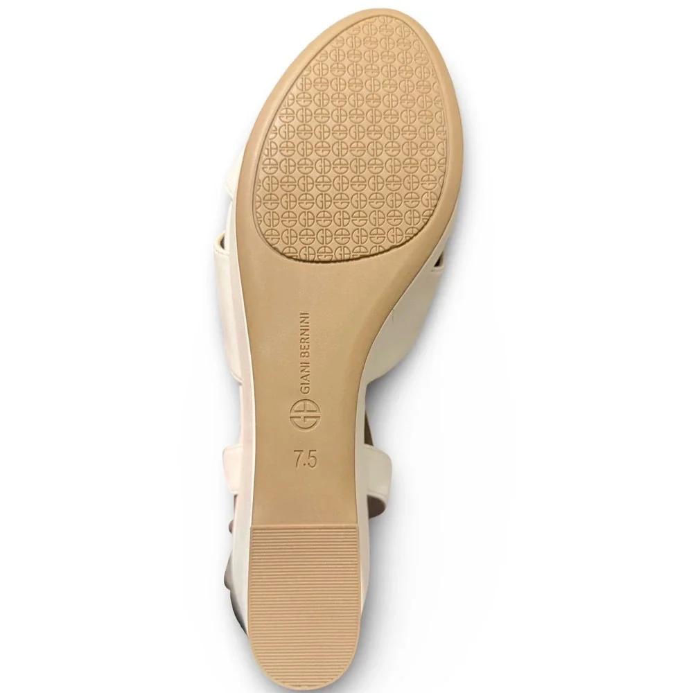 Giani Bernini Jayleen White Linen Platform Wedge Sandals Womens Sz 7.5M NEW - Picture 11 of 12